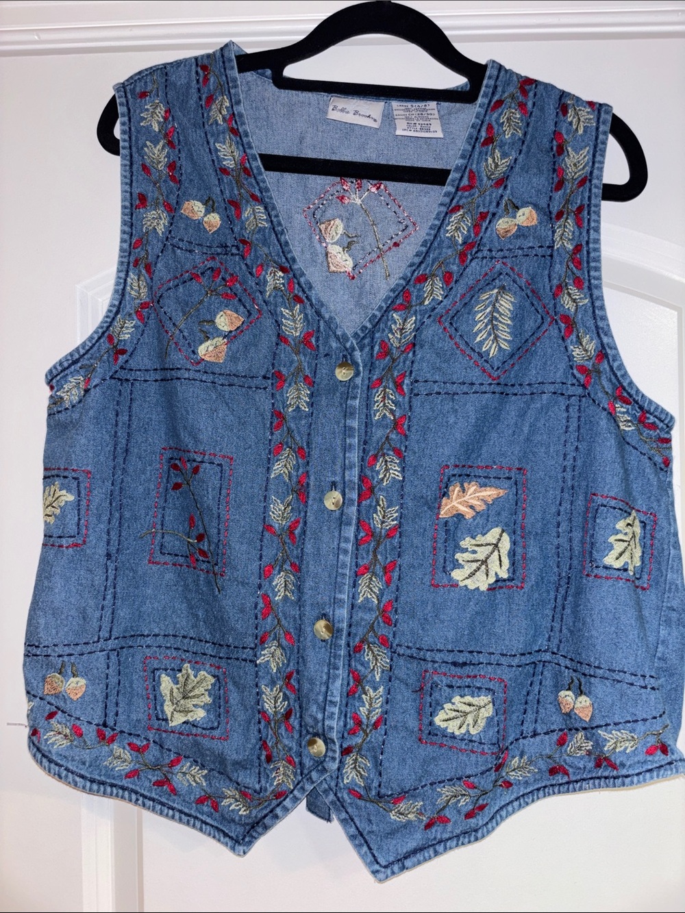 Bobbie Brooks fall denim vest size small